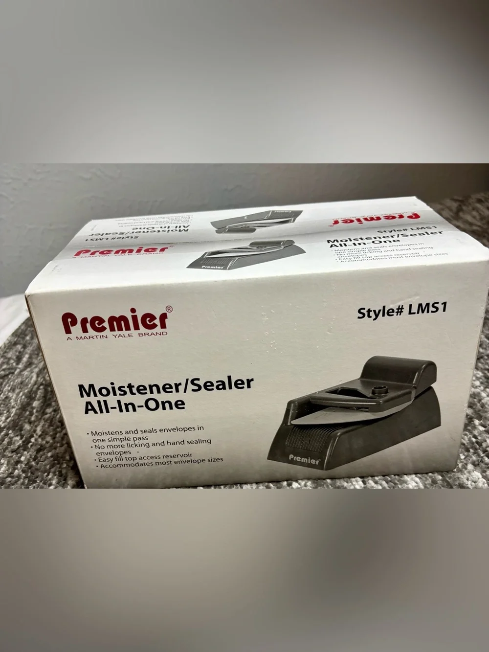 Premier Black Envelope Moistener Sealer office mailing equipment, manual use,